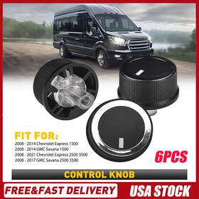 84141127 For 2008-2017 Chevrolet Express Van Savana A/c Heater Temp Control Knob 6pcs