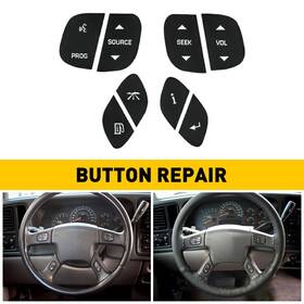 Eoq-ww-35230 Auxito For 03-06 Chevrolet Avalanche Suburban Tahoe Steering Wheel Button Sticker Decal