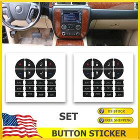 Eoq-ww-35251 Oxilam For 2007-2014 Chevy Tahoe Ac Button Repair Set Of Decals Dual Climate Control 2x