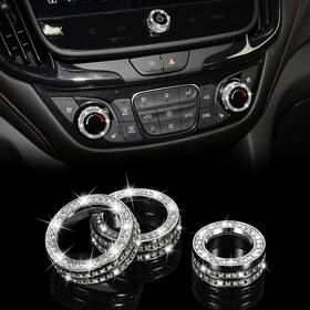 Tomall 733039431537 Ac Knob Cover For Chevy Equinox Malibu - Bling Interior Accessory