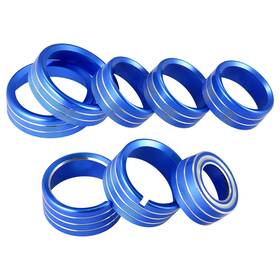 A21121700ux0327 X Autohaux 8 Pcs Blue Aluminum Alloy Ac Radio Switch Knob Cover For Chevy Sil
