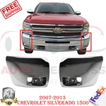 Front Bumper End Caps Chrome For 2007-2013 Chevrolet Silverado 1500. Fixed Price $275.46.