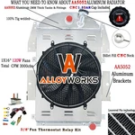 Aluminum Row Radiator Shroud Fan For 1934-1936 Chevy Pickup Truck V8 3.4L. Fixed Price $259.00.