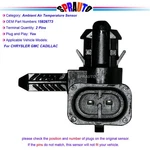For Chevrolet Equinox Gmc Terrain Sierra Ambient Air Temperature Sensor 1551150. Fixed Price $12.50.