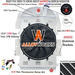 Row Aluminum Radiator Shroud Fan For 1934-1936 Chevy Pickup Truck V8. Fixed Price $259.00.
