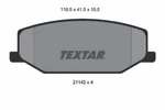 Textar 2114202 Brake Pad Set, Disc For Chevrolet, Holden, Mazda, Santana, Suzuki. Fixed Price $36.17.
