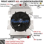 Row Aluminum Radiator Shroud Fan For 1934-36 Chevy Pickup V8 Conversion W/toc. Fixed Price $199.00.