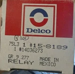 Ac Delco 15-8189 Relay Gm 14036273. Fixed Price $17.77.