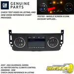 2007-2011 Silverado Sierra Tahoe Yukon Dual Ac Heater Climate Control Switch Oem. Fixed Price $59.87.