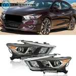Set Black Housing Halogen Headlight For 2016-2018 Nissan Maxima W/ Led Drl Lh+rh. Fixed Price $161.99.