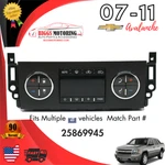 2007-2011 Chevy Avalanche Ac Heater Climate Control Unit 25869945. Fixed Price $294.45.